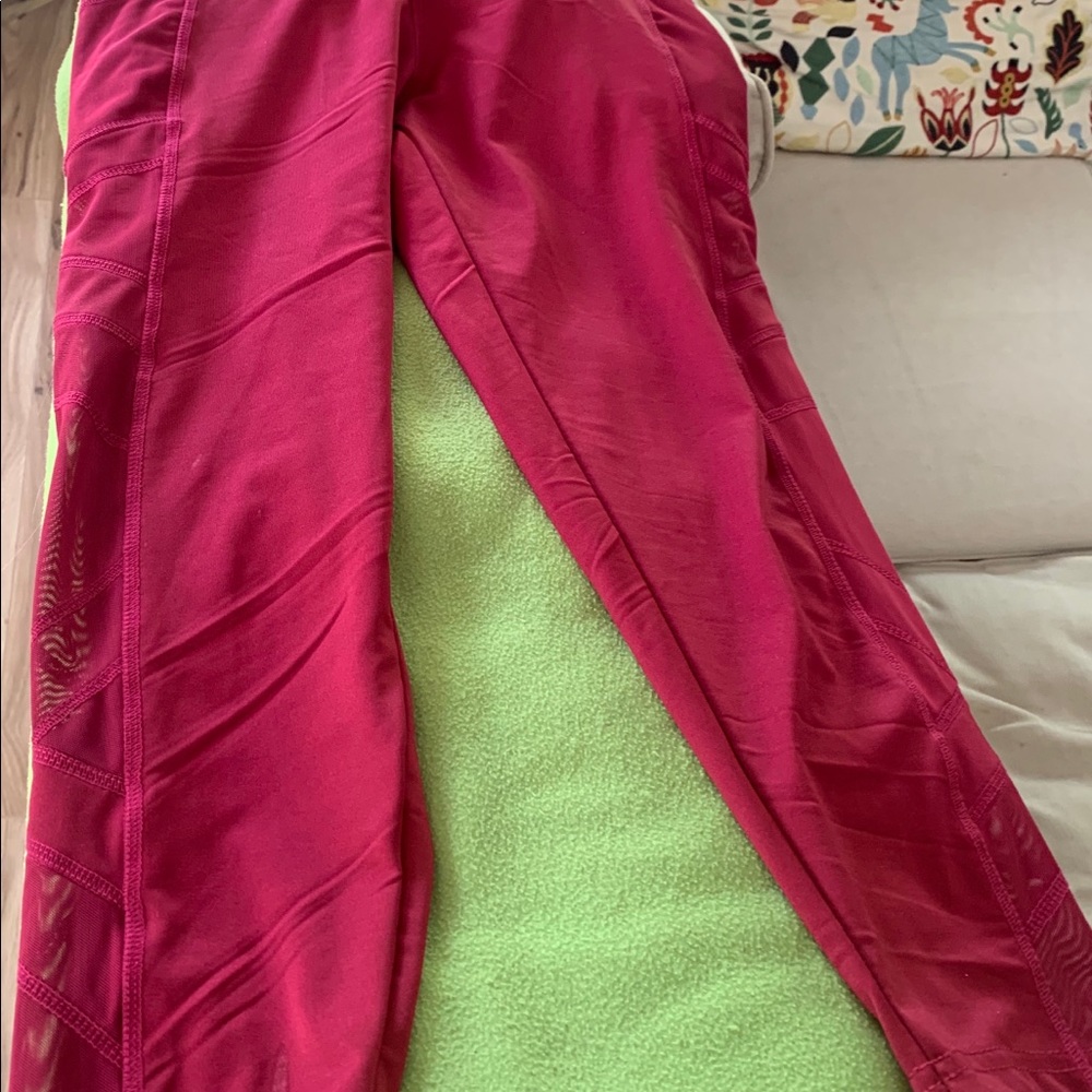 Cranberry exercise pants.